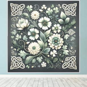 Whispered Clover Knotwork Garden Canvas Print