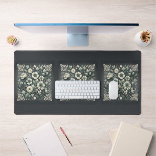 Whispered Clover Knotwork Garden Desk Mat