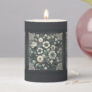 Whispered Clover Knotwork Garden Pillar Candle