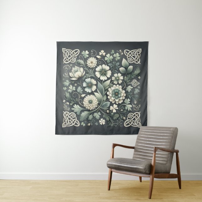 Whispered Clover Knotwork Garden Tapestry (In Situ)