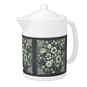 Whispered Clover Knotwork Garden Teapot