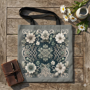 Whispered Clover Knotwork Garden Tote Bag