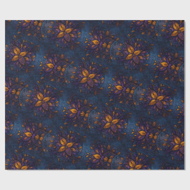 Whispered Echoes – Mythic Blue Wrapping Paper (Flat)