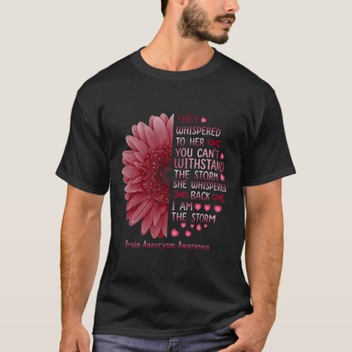 Whispered Im The Storm Brain Aneurysm Awareness R T_Shirt