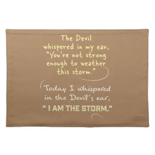 Whispered to the Devil I am the Storm Placemats