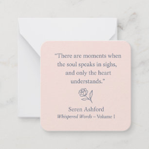 Whispered Words-Volume 1_card# 11 Note Card