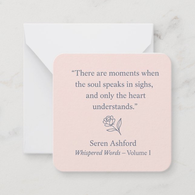 Whispered Words-Volume 1_card# 11 Note Card (Front)