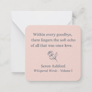 Whispered Words-Volume 1_card# 12 Note Card