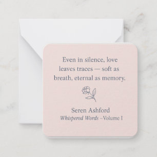 Whispered Words_Volume 1_Card #4 Note Card