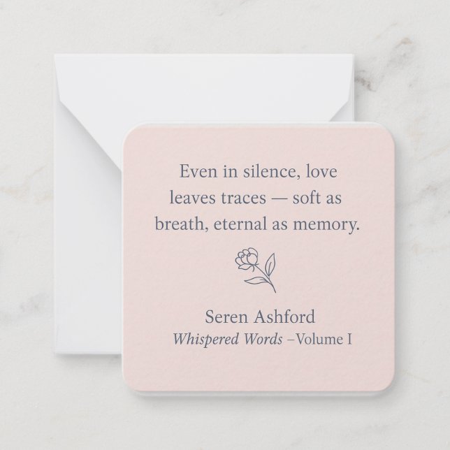 Whispered Words_Volume 1_Card #4 Note Card (Front)
