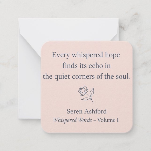 Whispered Words-Volume 1_card# 7 Note Card (Front)