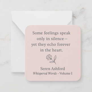 Whispered Words – Volume I .Card# 2 Note Card