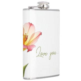 Whispering Affection Lilies Flask