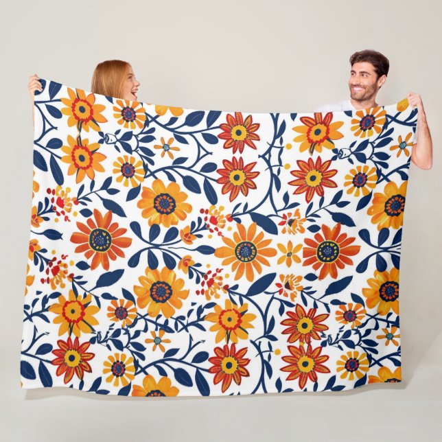 Whispering Blooms 60x80 Fleece Blanket (In Situ)