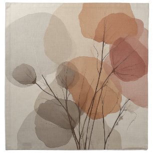 Whispering Blooms Warm Minimalist Design Cloth Napkin