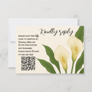 Whispering Callas QR Code RSVP Card