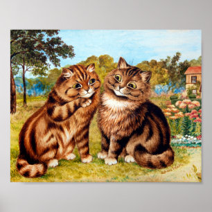 Whispering Cat, Louis Wain Poster