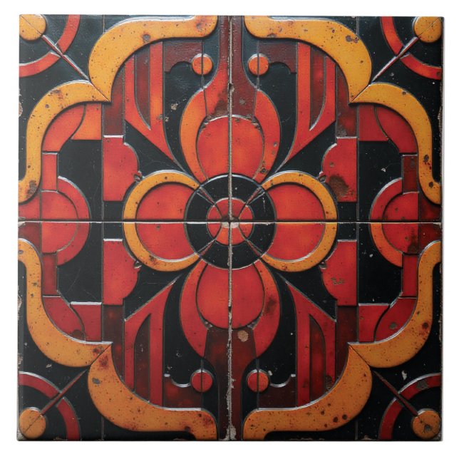 Whispering Embers Ceramic Tile (Front)