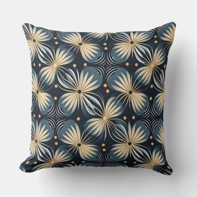 Whispering Floral   Throw Pillow (Front)