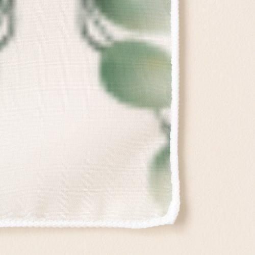 Whispering Foliage Botanical Silky Chiffon Scarf