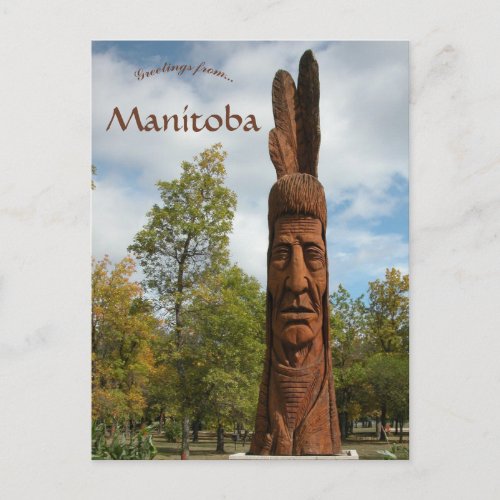 Whispering Giants Anishinaabe Winnipeg Beach Postcard