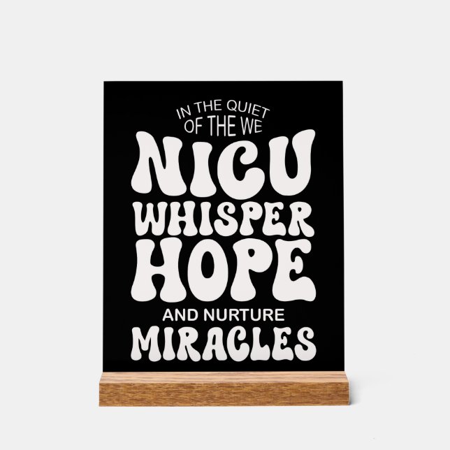  Whispering Hope, Nurturing Miracles  Acrylic Sign (Front)