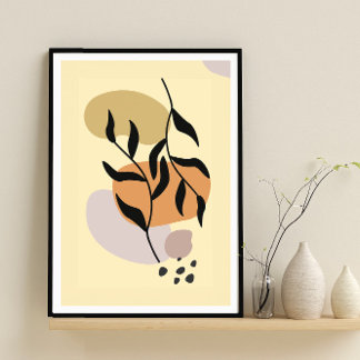 Whispering Leaves 2: Minimalist Boho Botanical  Poster