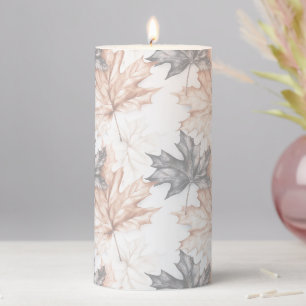 Whispering Leaves Autumn Pillar Candle
