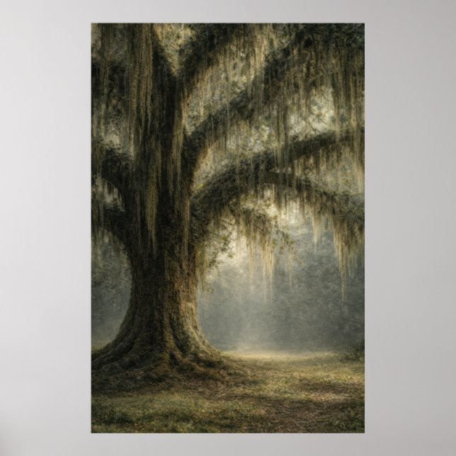 Whispering Oak | Moody Southern Landscape | Poster (Front)