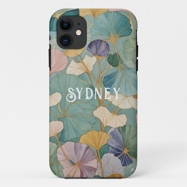 Whispering Pastel Gingko Case-Mate iPhone Case (Back)