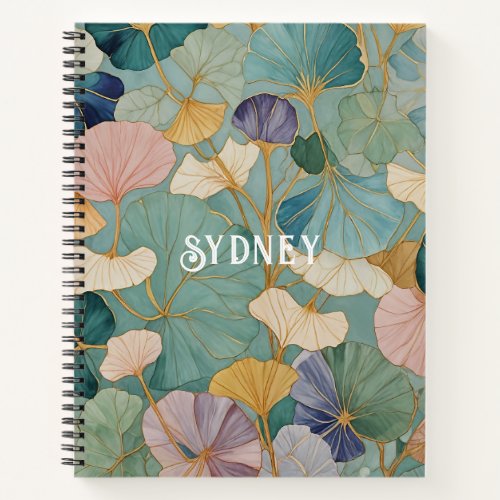 Whispering Pastel Gingko Notebook