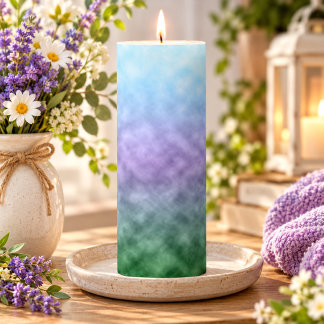 Whispering Pastel Vale Pillar Candle