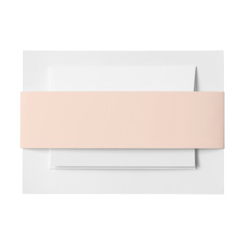 Whispering Peach Solid Color Invitation Belly Band