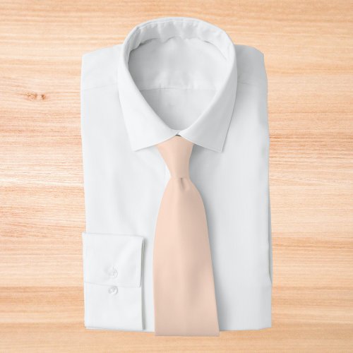 Whispering Peach Solid Color Neck Tie