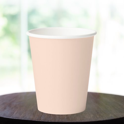 Whispering Peach Solid Color Paper Cups
