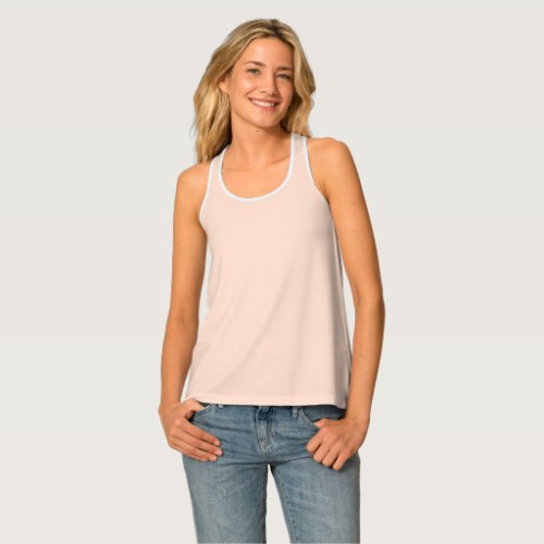 Whispering Peach Solid Color Tank Top