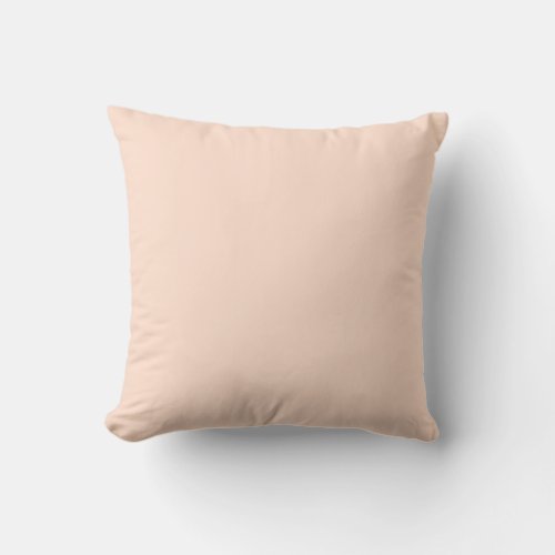 Whispering Peach Solid Color Throw Pillow