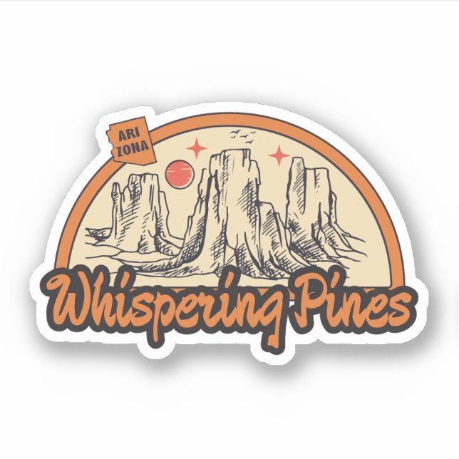 Whispering Pines, Arizona  Sticker (Front)