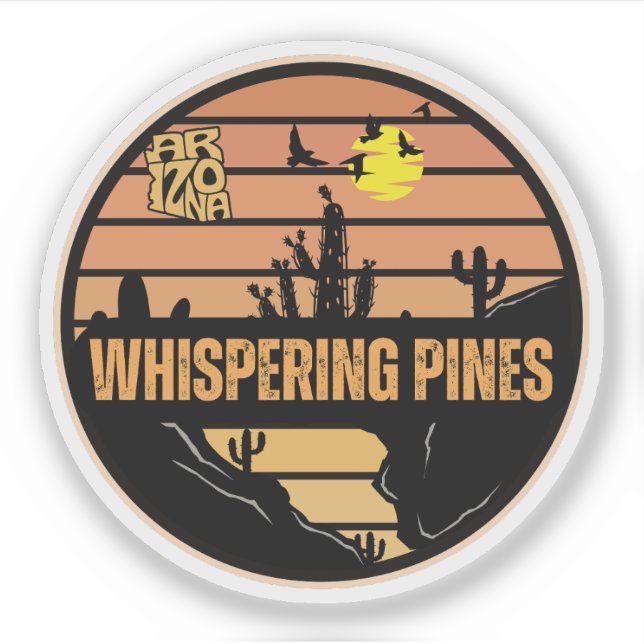 Whispering Pines, Arizona Sticker (Front)
