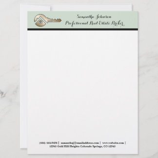 Whispering Sage Gold Key Realtor Professional Letterhead