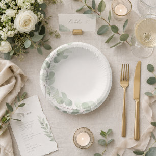 Whispering Shores Eucalyptus Wedding Paper Bowls