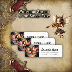 Whispering Strings of the Sunset Fairy. Label