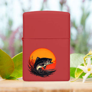 Whispering Tides of the Sunset‑Bound Silver Fish Zippo Lighter