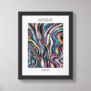 Whispering Tree-Hand Painted Abstract Art Framed Art