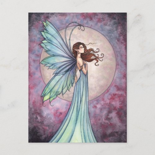 Whispering Wind Fairy Moon Postcard