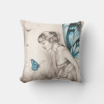 Whispering Wings Throw Pillow at Zazzle