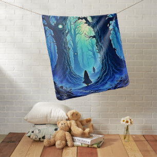 Whispering Woods Dark Fantasy Baby Blanket