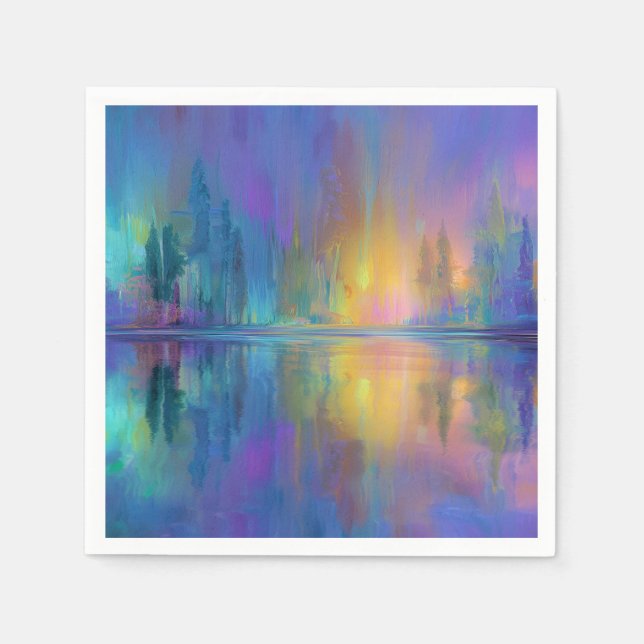 Whispering Woods in Pastel Colors Napkins (Front)
