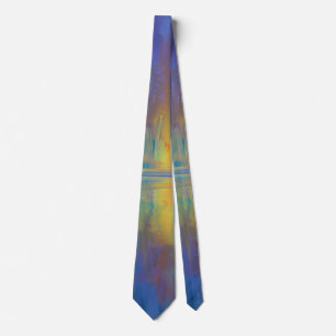 Whispering Woods in Pastel Colors Neck Tie