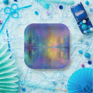Whispering Woods in Pastel Colors Paper Plates
